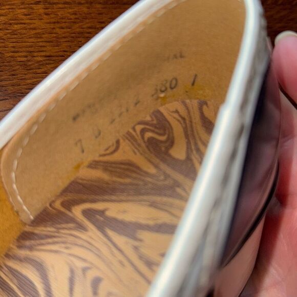 Vintage 60s MOD Beatnik Patent Square Toe Heels Size 7B - Picture 14 of 15